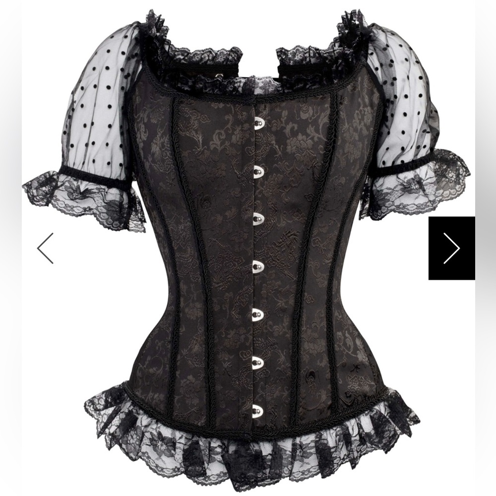 Corset Story Black Corset with lace top